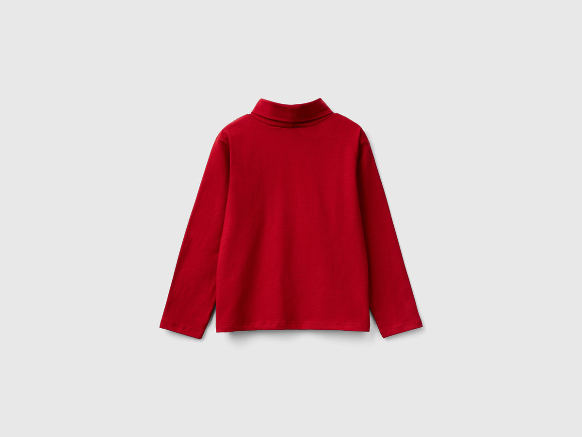 T-shirt lupetto in cotone stretch