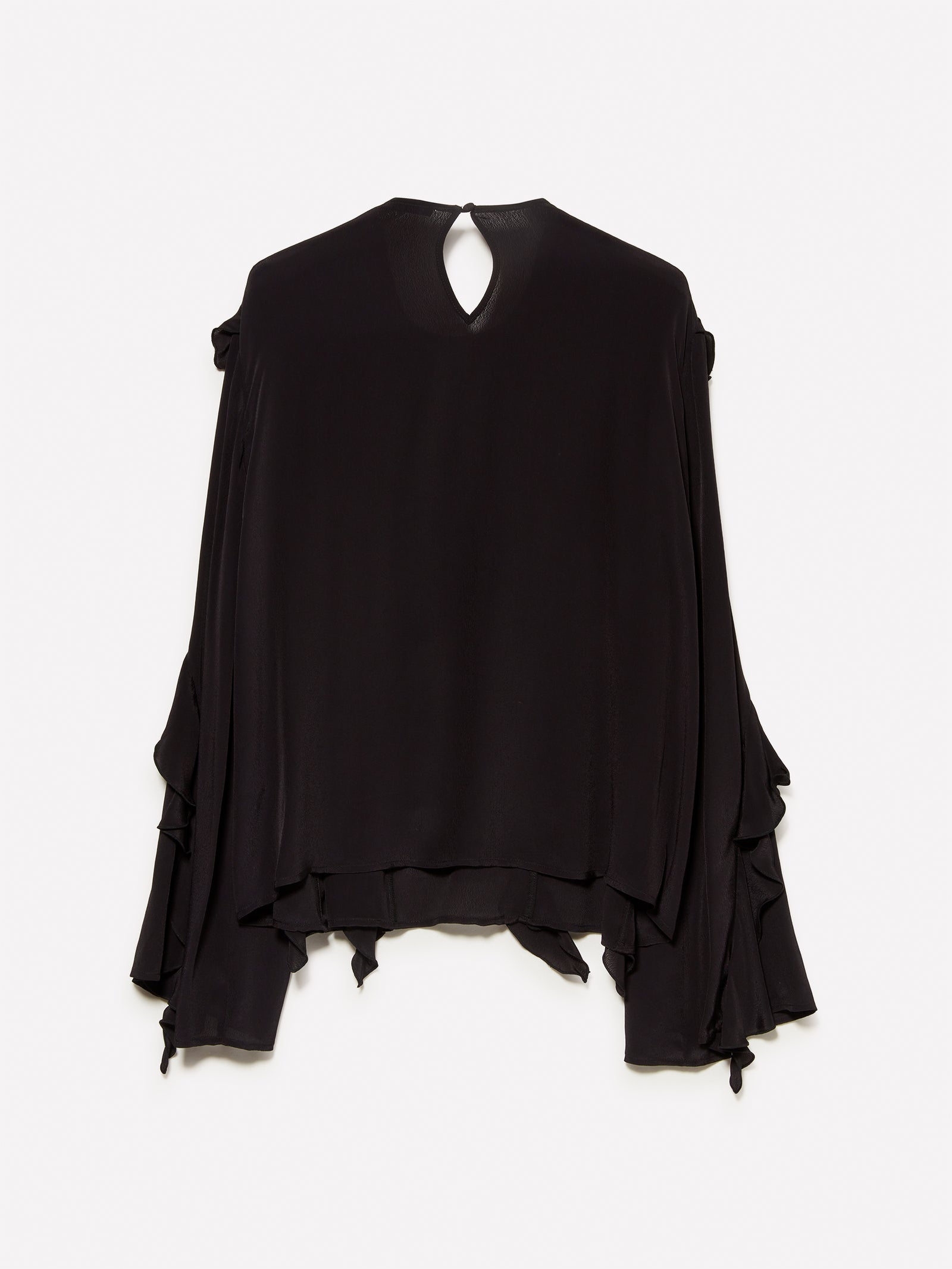 Blusa con rouches da donna nero 2 | Sisley Outlet