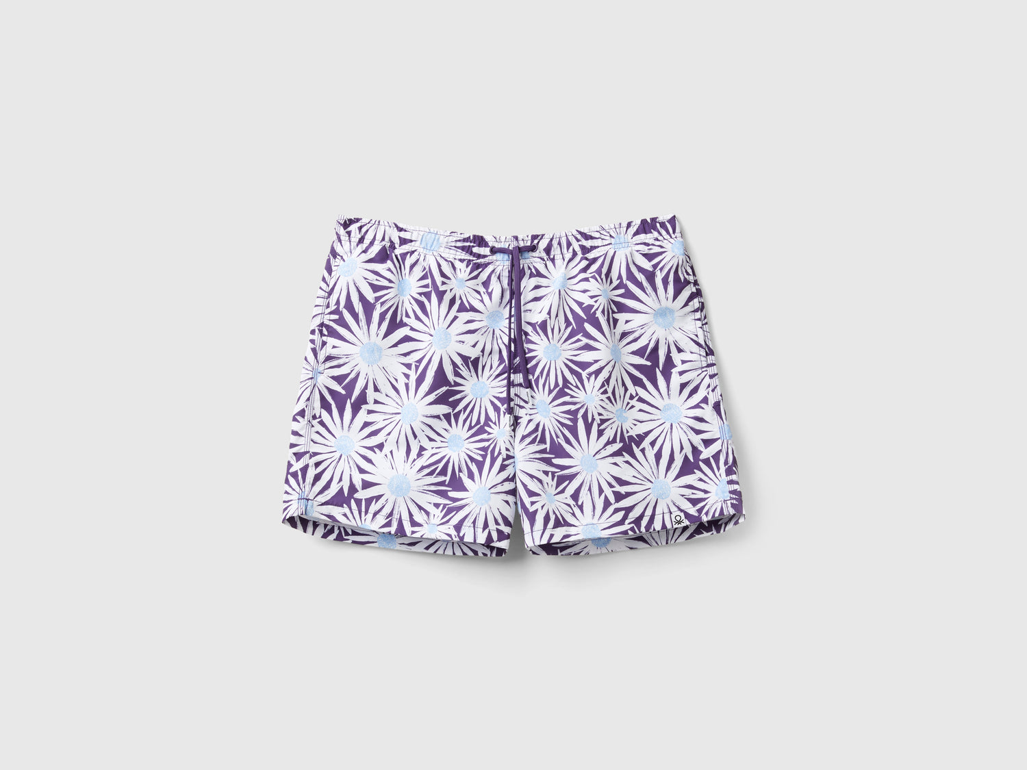 Boxer mare con stampa tropicale da uomo viola | Benetton Outlet