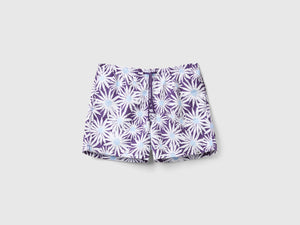 Boxer mare con stampa tropicale