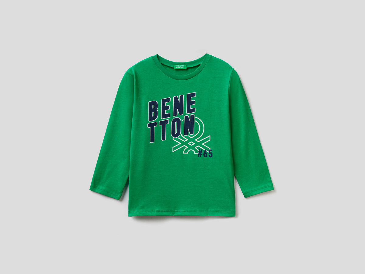 T-shirt manica lunga in cotone