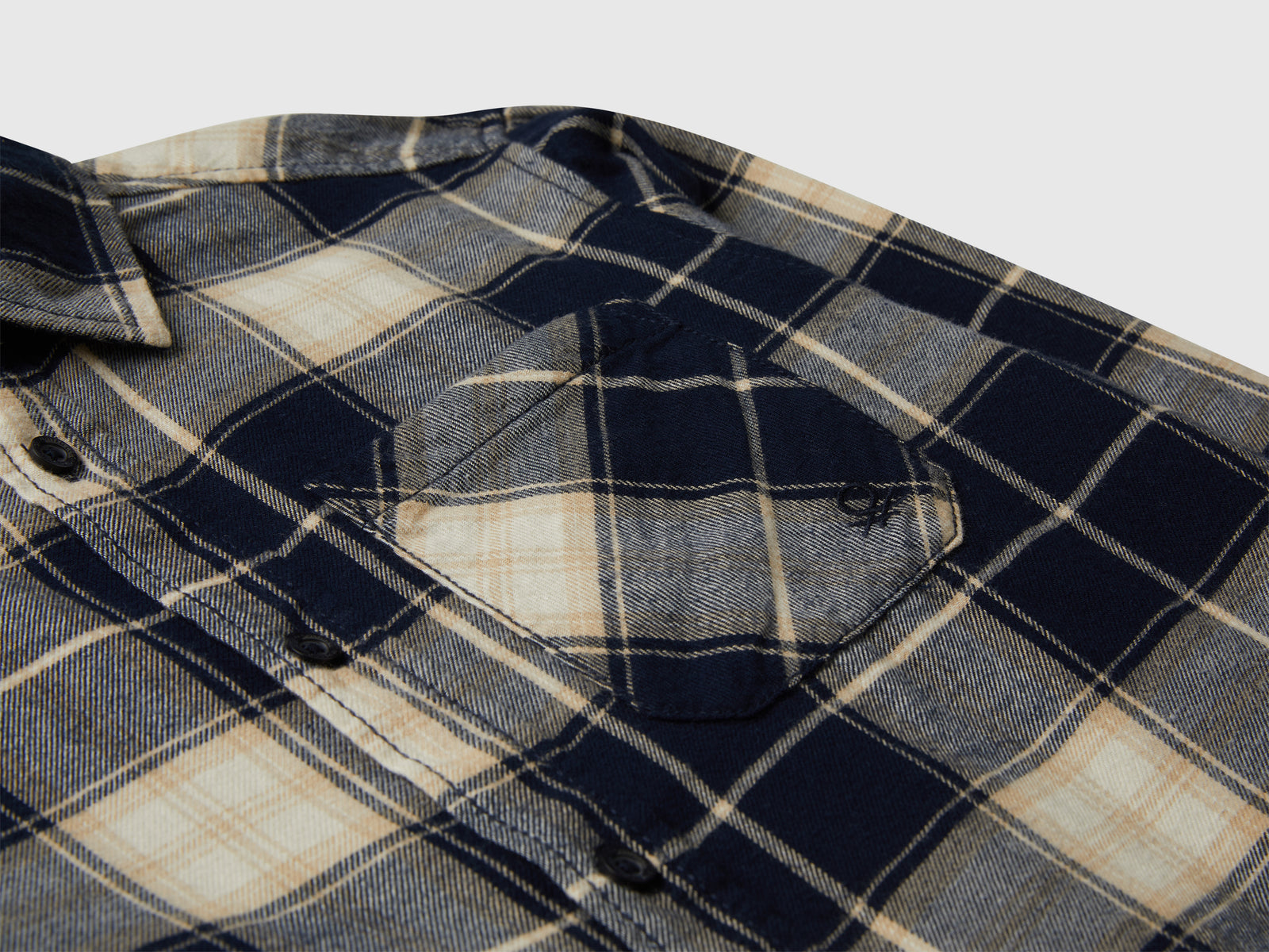 Camicia scozzese 100% cotone da bambino blu 3 | Benetton Outlet
