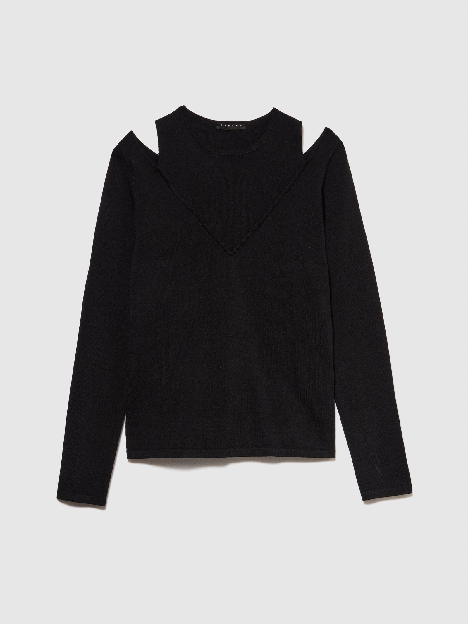 Maglia con oblò da donna nero | Sisley Outlet