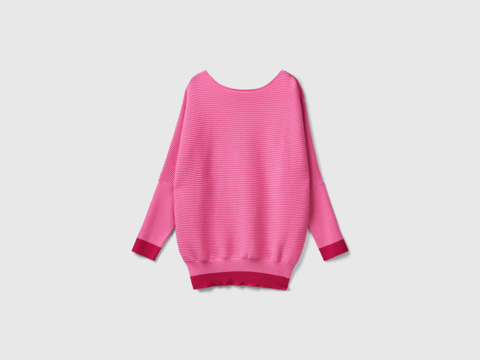 Maglia con scollo a barchetta da donna rosa | Benetton Outlet