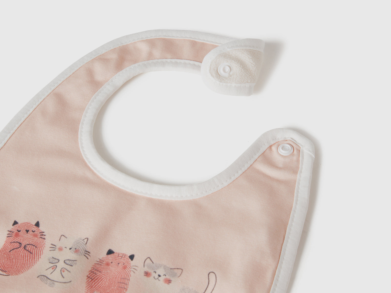 Bavaglino con stampa da neonato rosa tenue 3 | Benetton Outlet