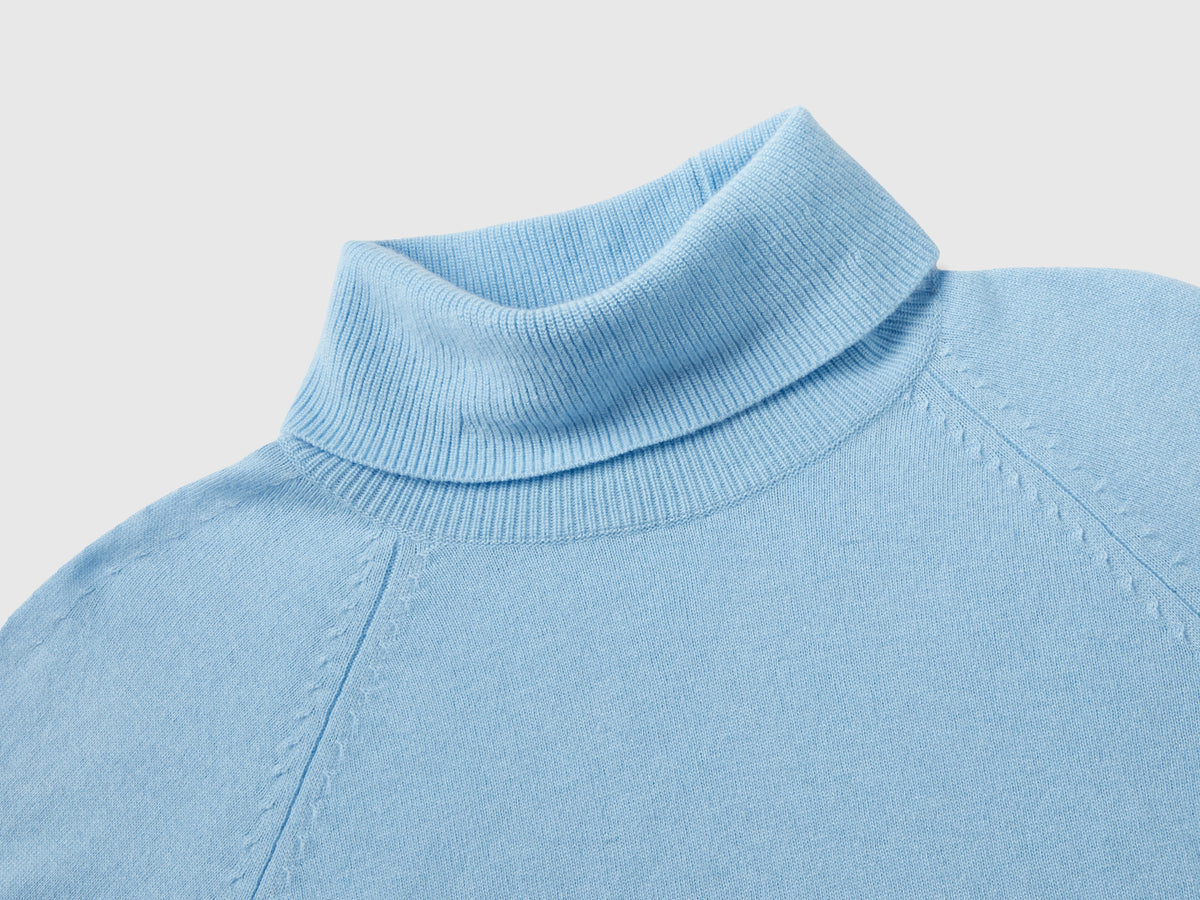 Maglione dolcevita in misto lana e cashmere