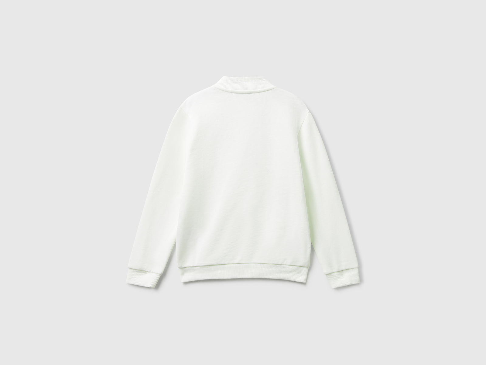 Felpa con stampa glitter da bimba bianco panna 2 | Benetton Outlet