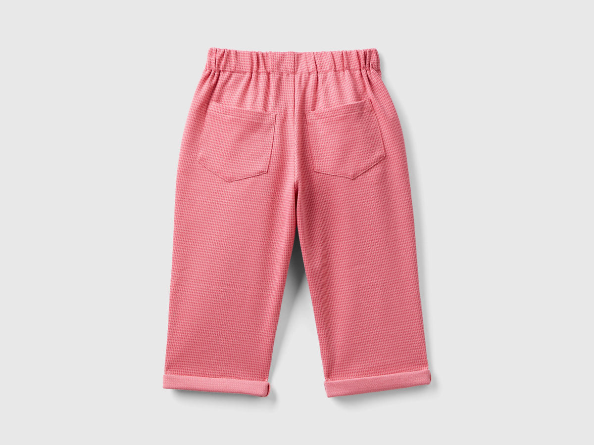 Pantaloni pied de poule con fiocco