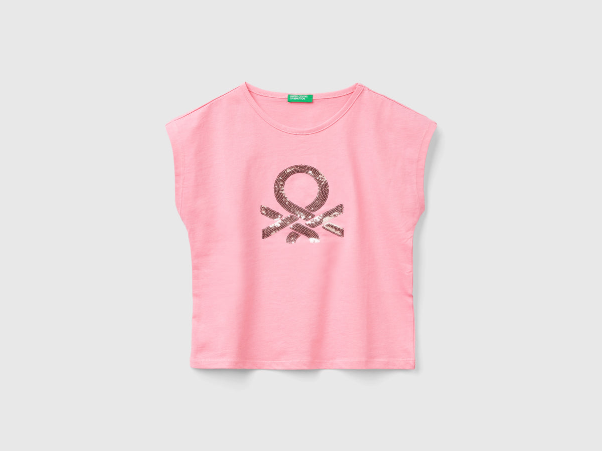T-shirt con paillettes