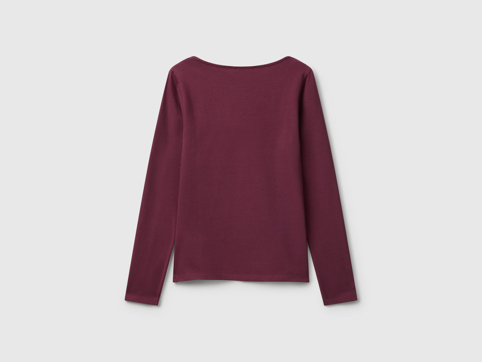 T-shirt con scollo ampio da donna prugna 2 | Benetton Outlet