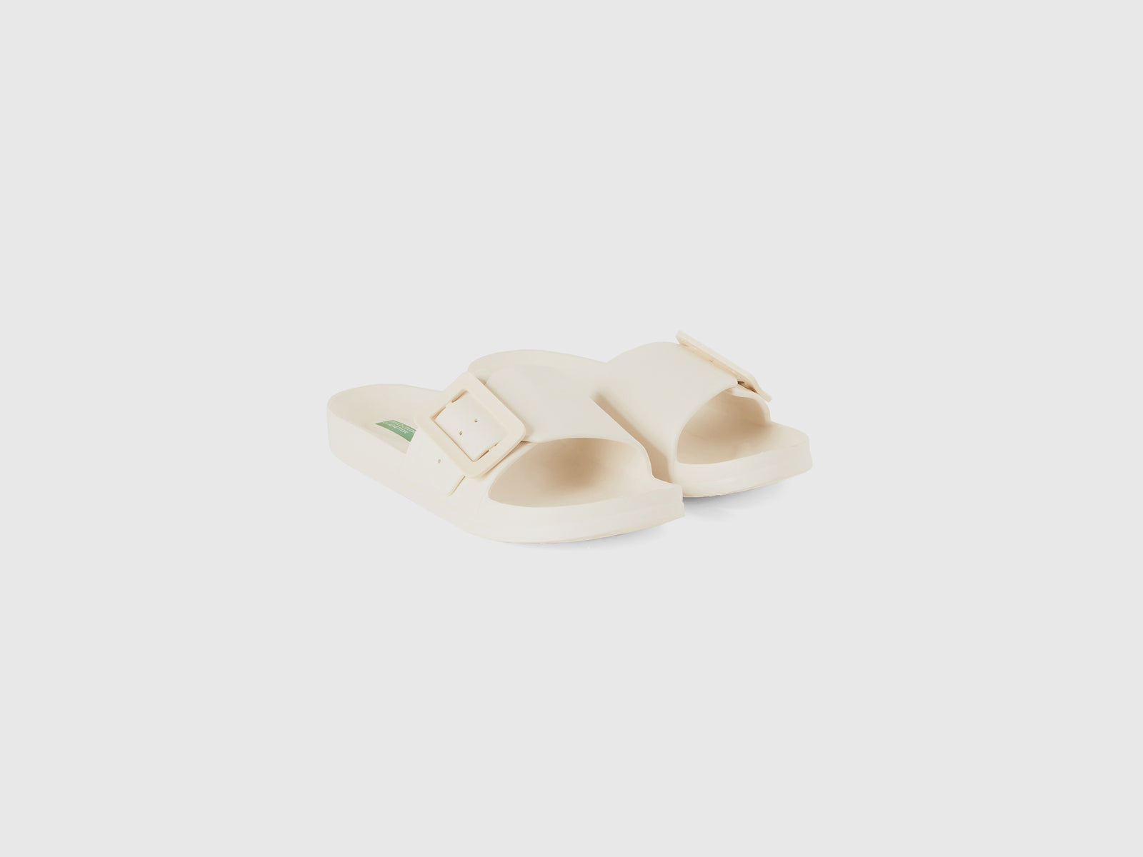Ciabatte con fascia e cinturino da donna bianco panna 3 | Benetton Outlet