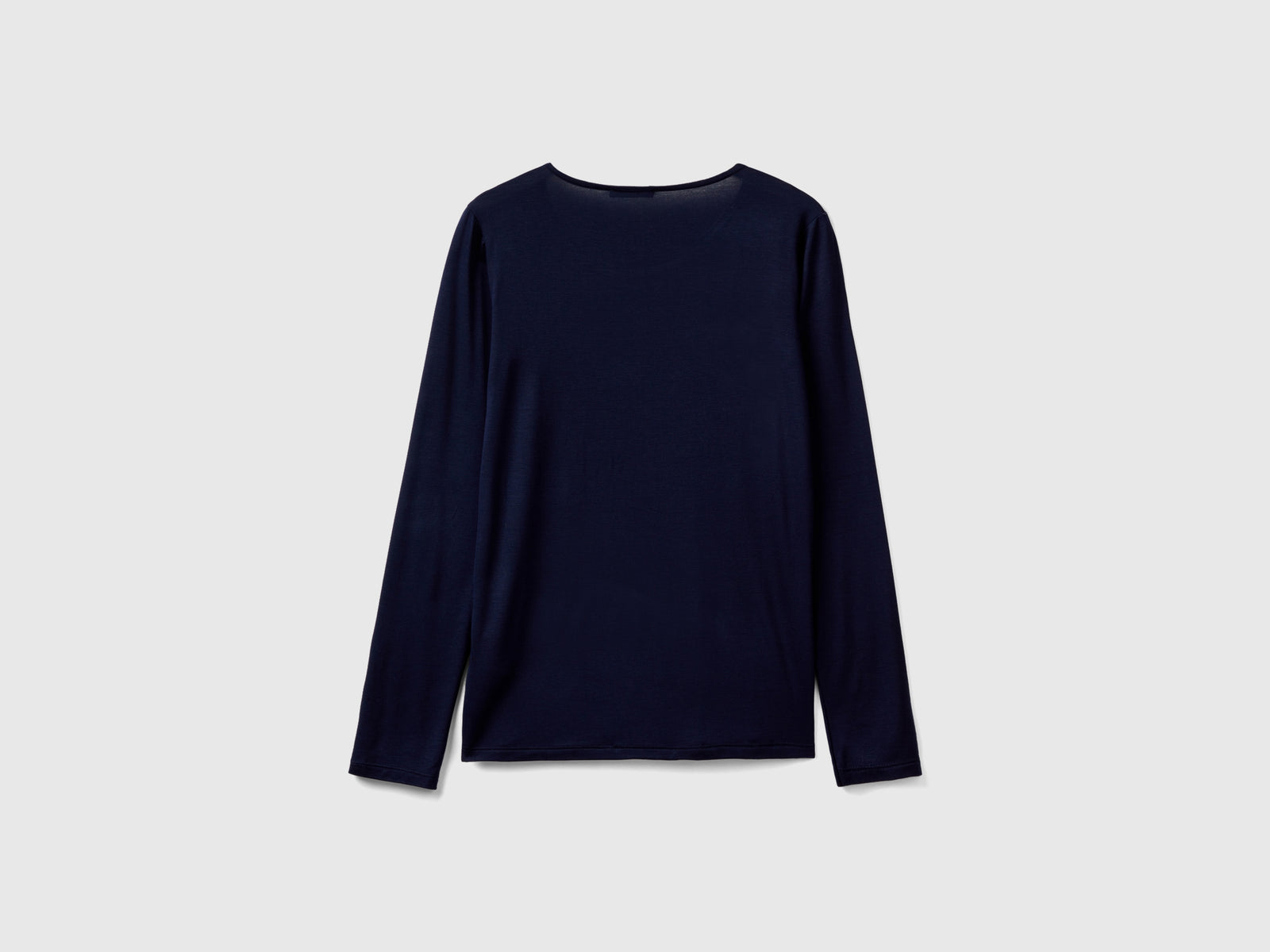 Maglietta in viscosa stretch da donna blu scuro 2 | Benetton Outlet