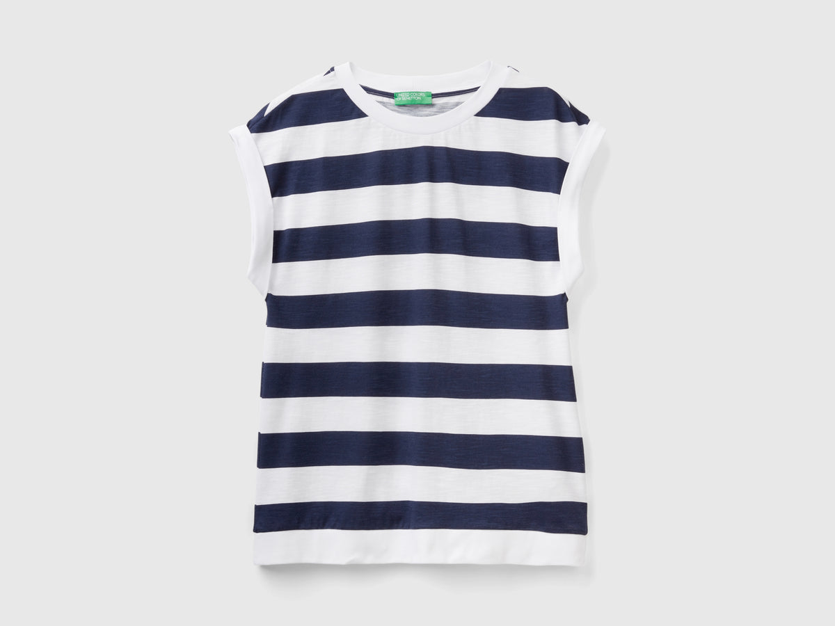 T-shirt a righe 100% cotone