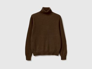 Maglione dolcevita in pura lana Merino