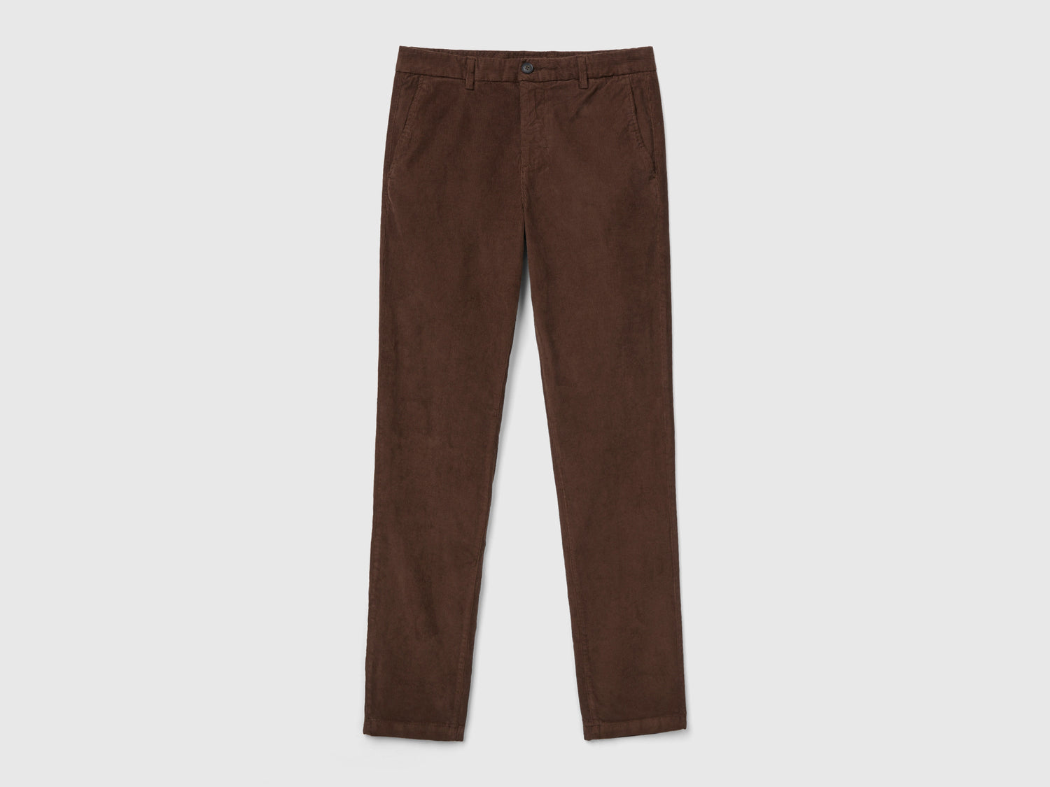 Pantaloni in velluto stretch da uomo marrone | Benetton Outlet