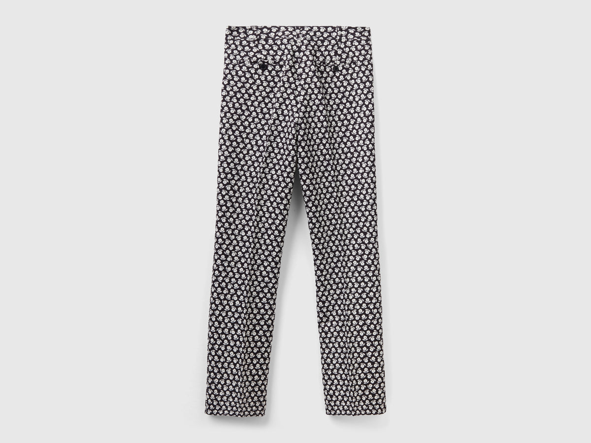 Pantaloni con stampa fiori