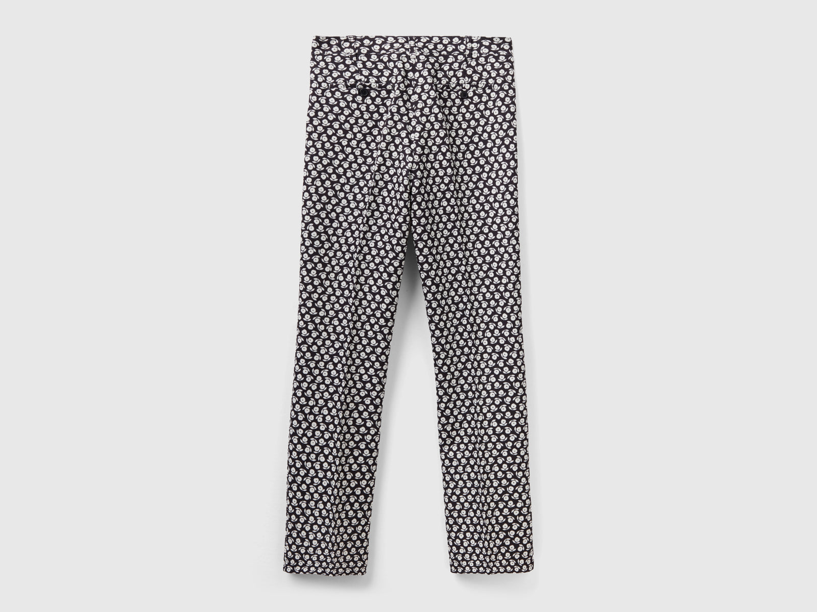 Pantaloni con stampa fiori da donna bianco 2 | Benetton Outlet