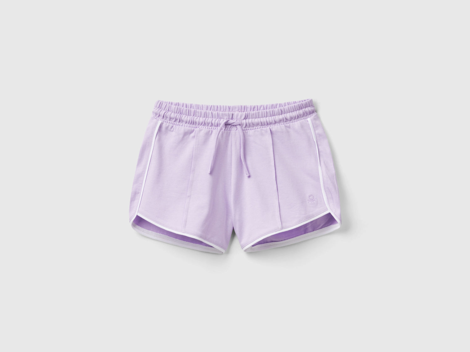 Shorts con coulisse 100% cotone da bambina lilla | Benetton Outlet