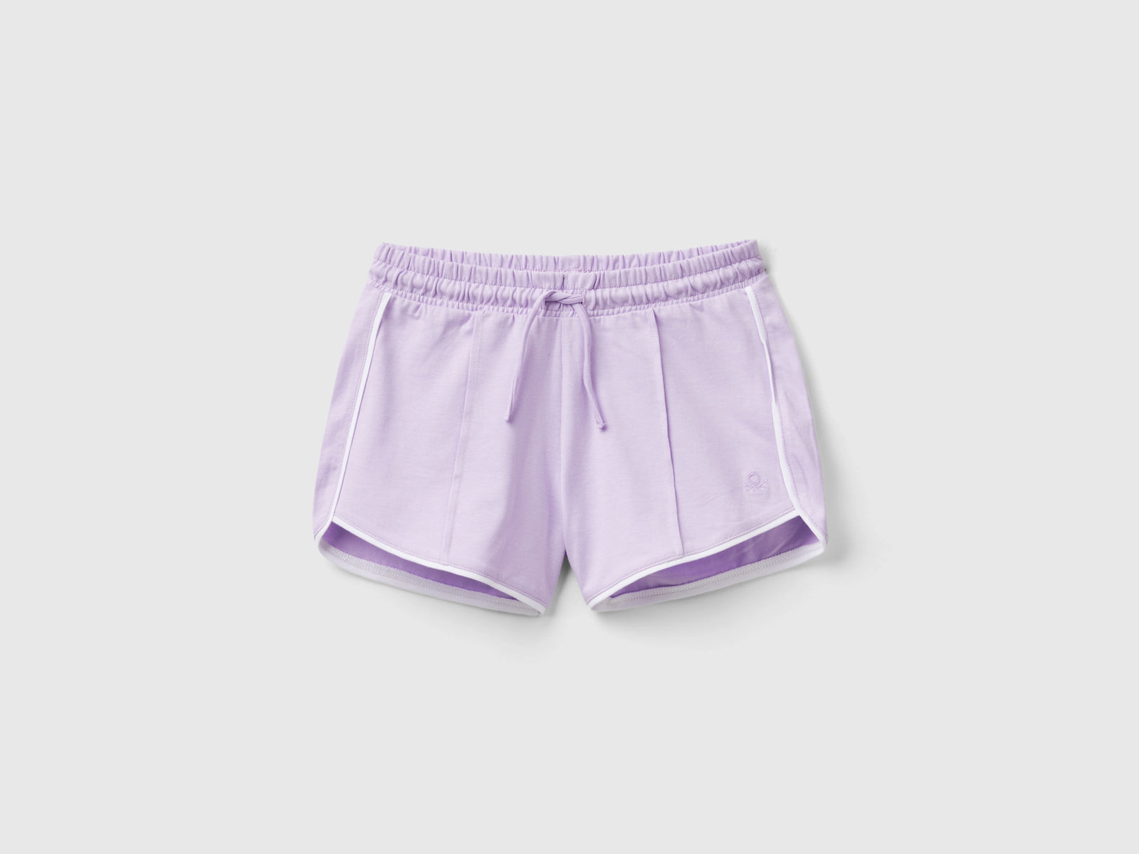Shorts con coulisse 100% cotone da bambina lilla | Benetton Outlet