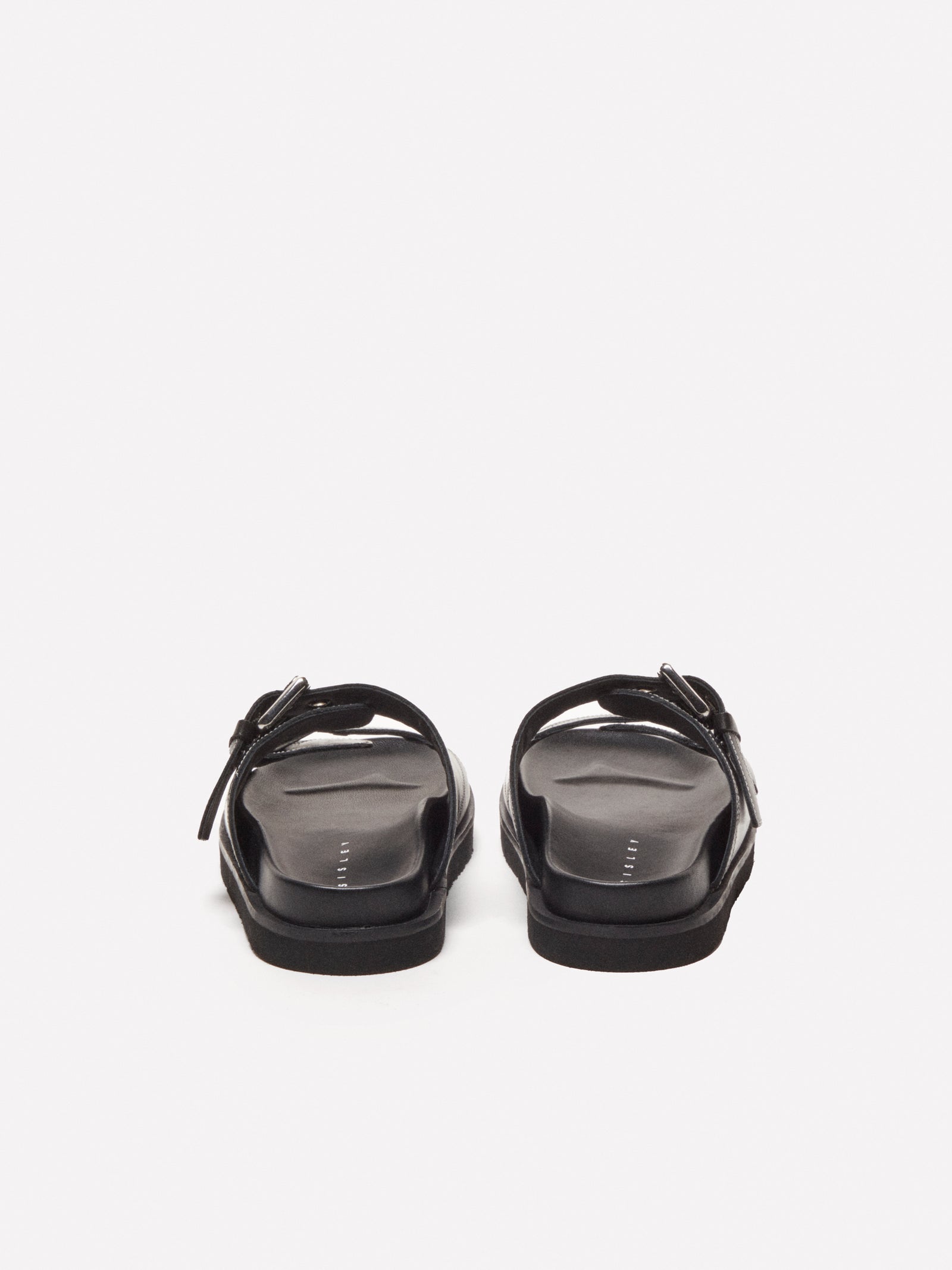 Ciabatte in pelle con impunture da donna nero 2 | Sisley Outlet