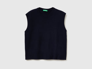 Gilet in misto lana e viscosa