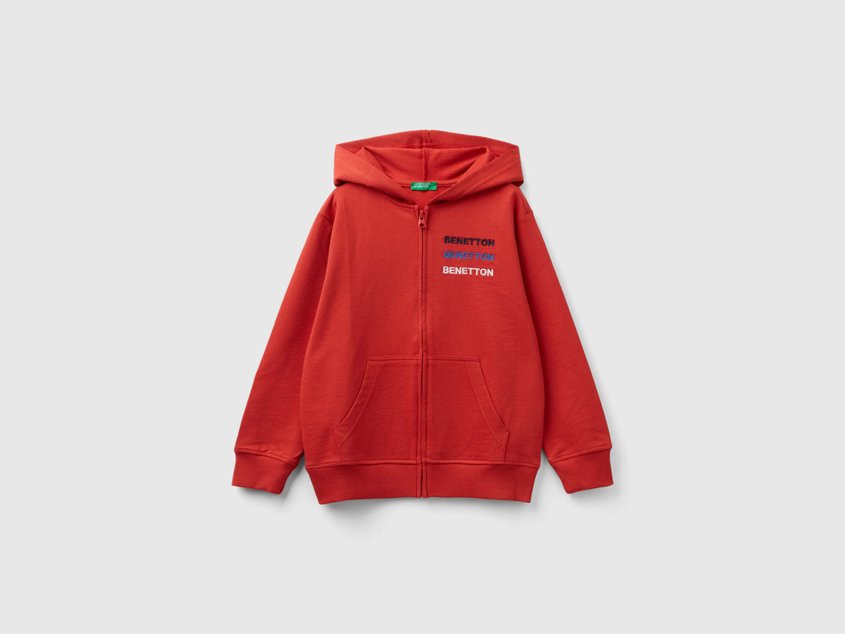 Felpa con zip e cappuccio