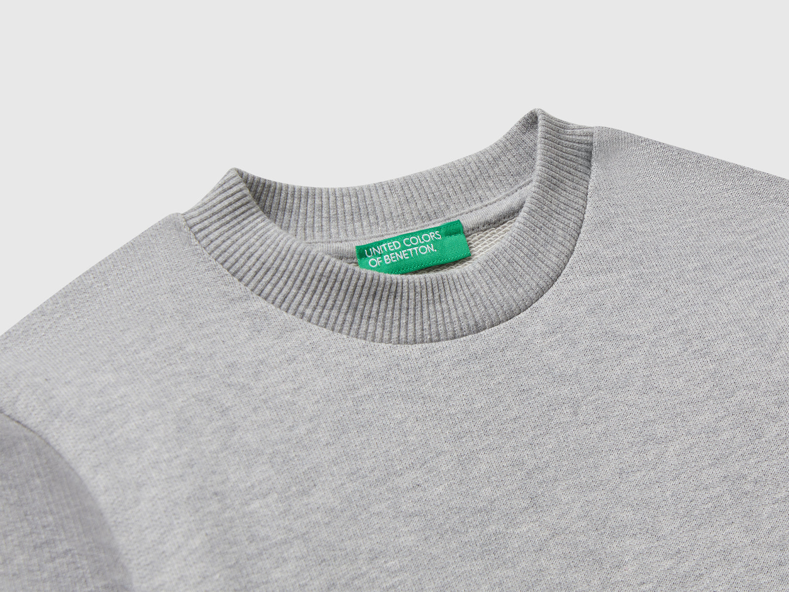 Felpa manica lunga con stampa da bimbo grigio chiaro 3 | Benetton Outlet
