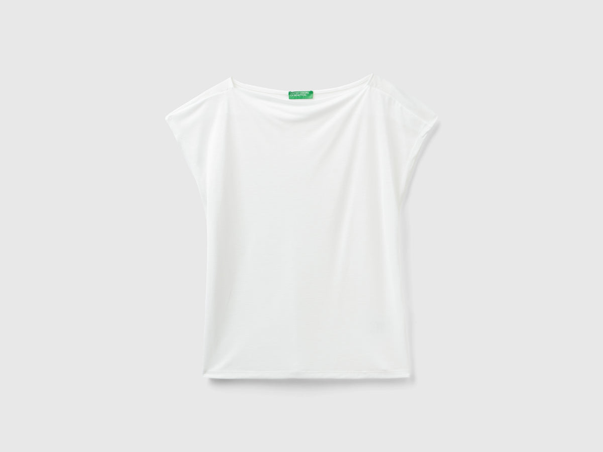 T-shirt manica corta in viscosa