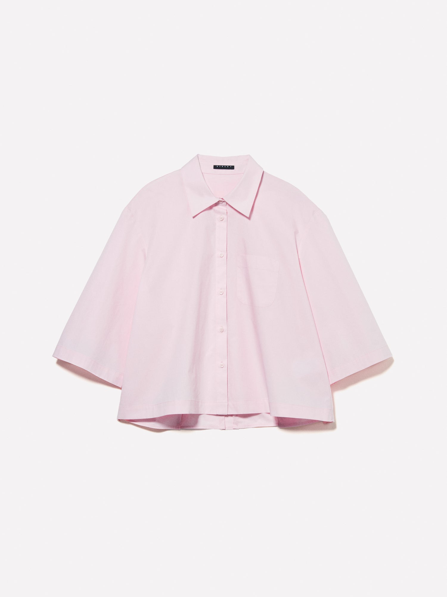 Camicia cropped rosa con pieghe da donna rosa tenue | Sisley Outlet
