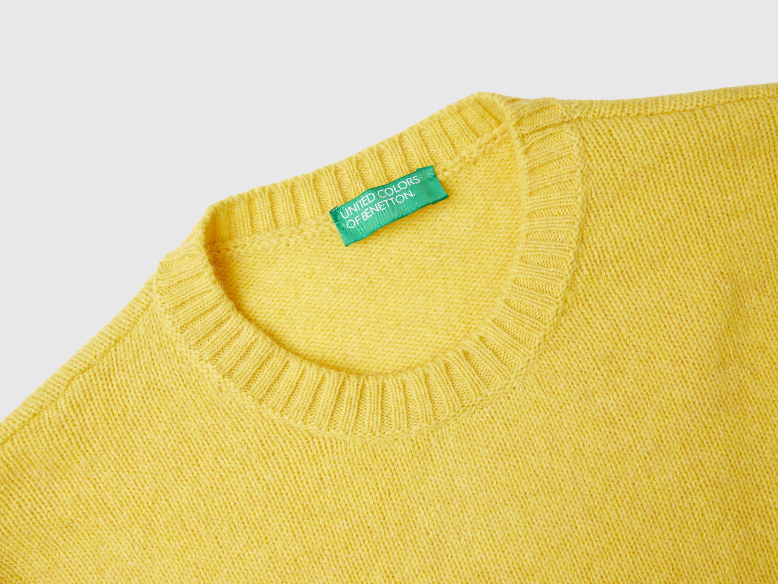 Pure Shetland wool sweater da donna senape 3 | Benetton Outlet