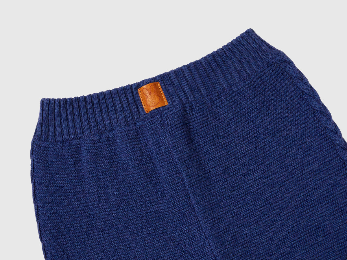 Recycled wool blend braided trousers