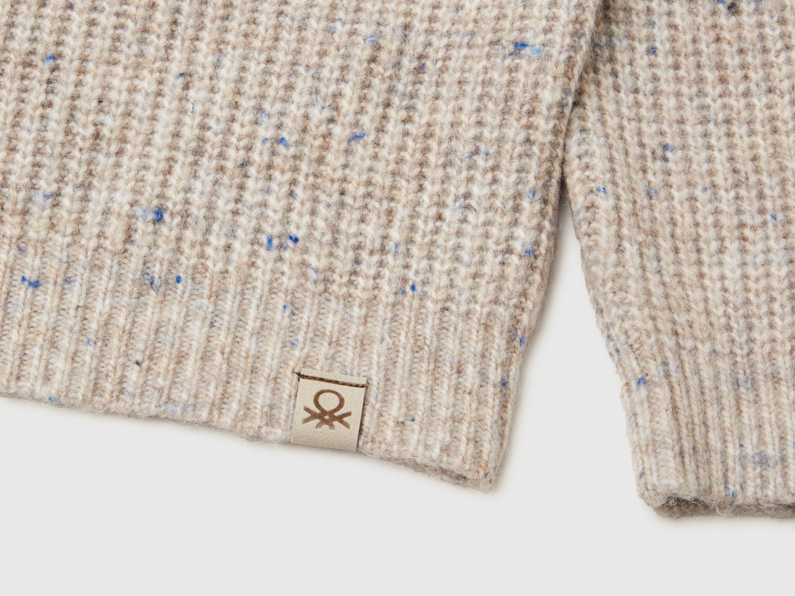 Maglia in misto lana da bambino beige 3 | Benetton Outlet
