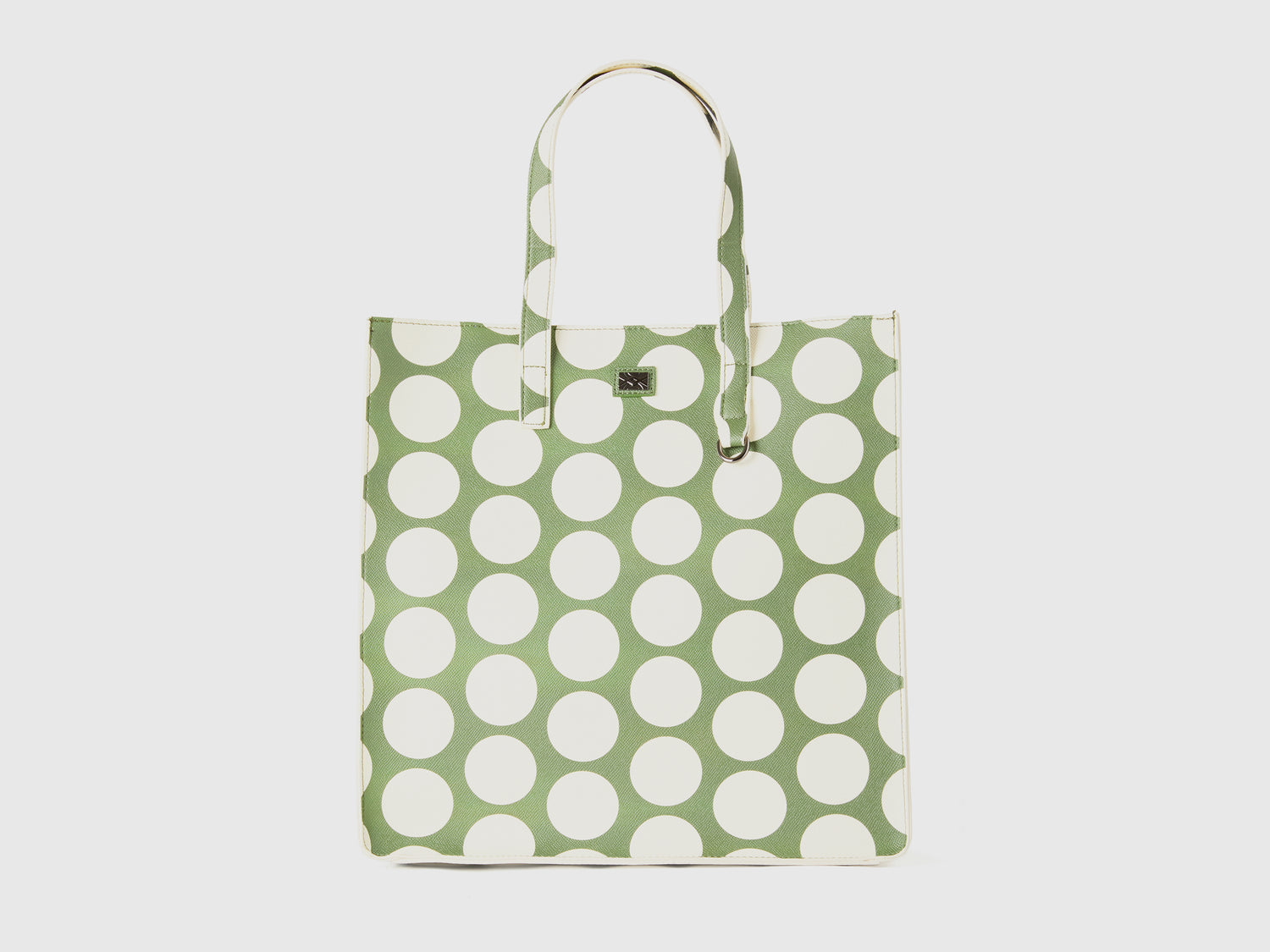 Shopping bag a pois da donna verde | Benetton Outlet
