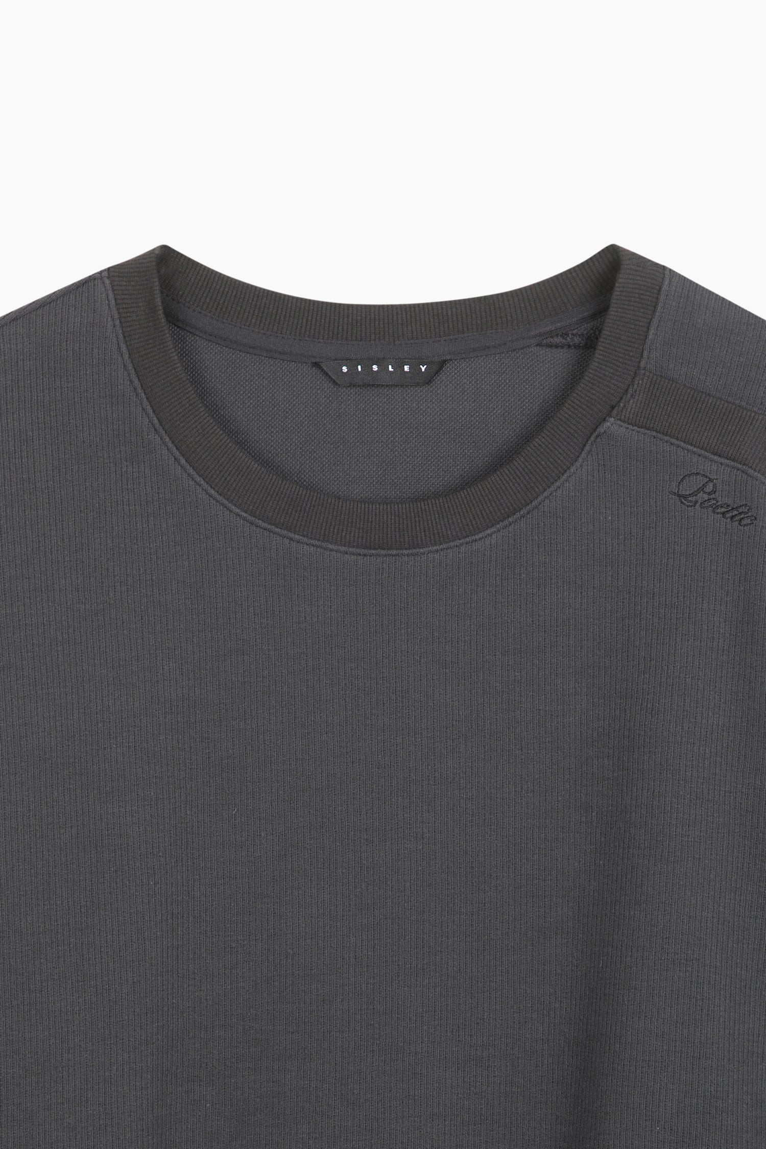 Felpa chiusa con ricamo da donna grigio scuro 3 | Sisley Outlet
