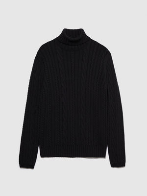 Maglia a coste con trecce