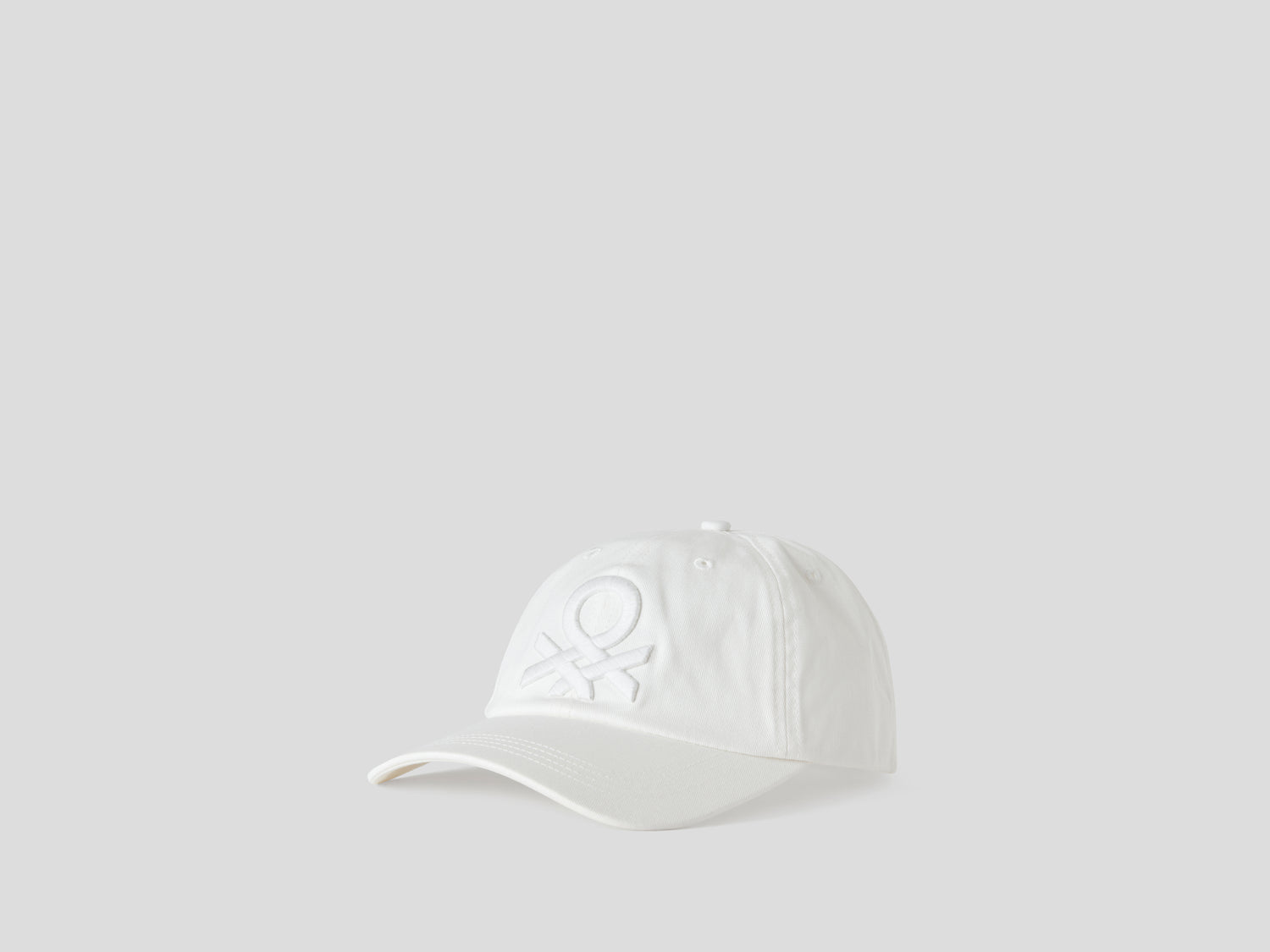 Cappellino con logo da uomo bianco | Benetton Outlet