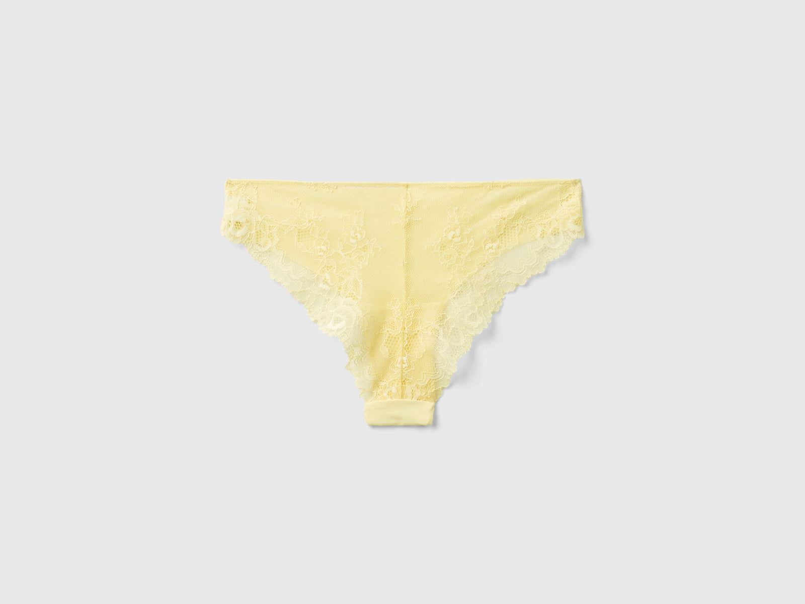 Brasiliana con pizzo stretch da donna giallo 2 | Benetton Outlet