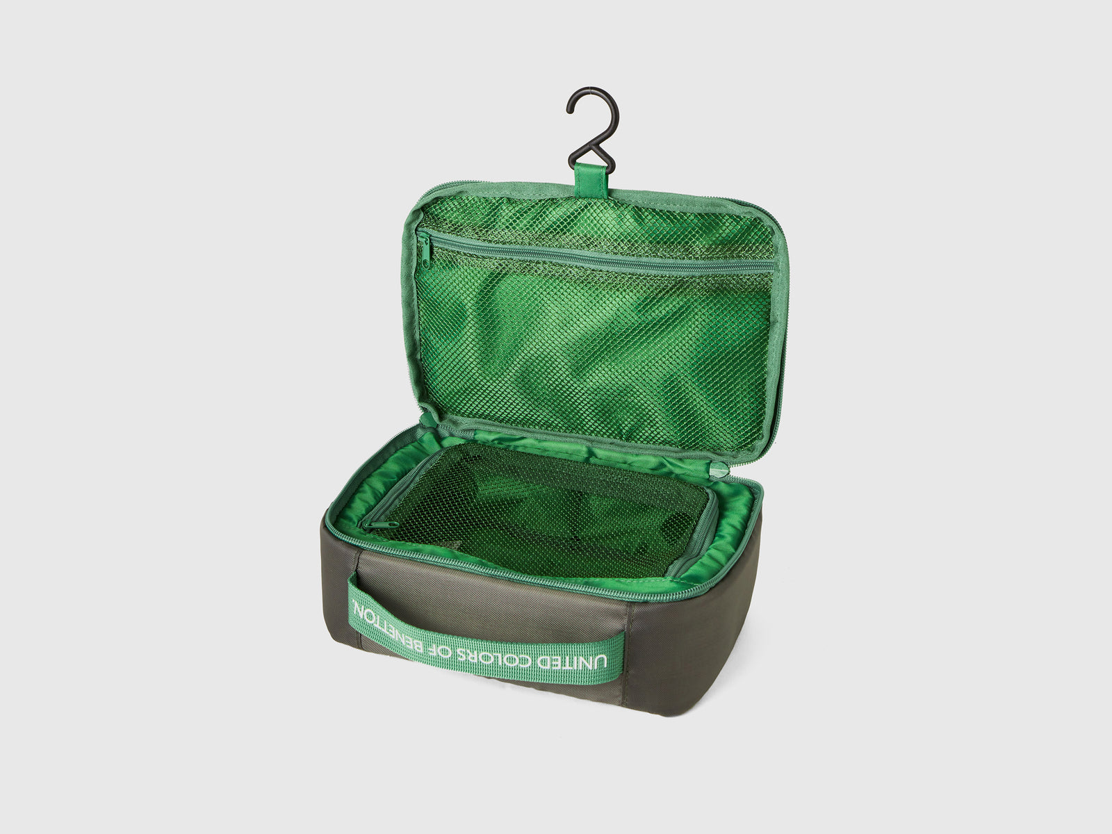 Trousse da viaggio con gancio da uomo verde militare 3 | Multimarchio Outlet