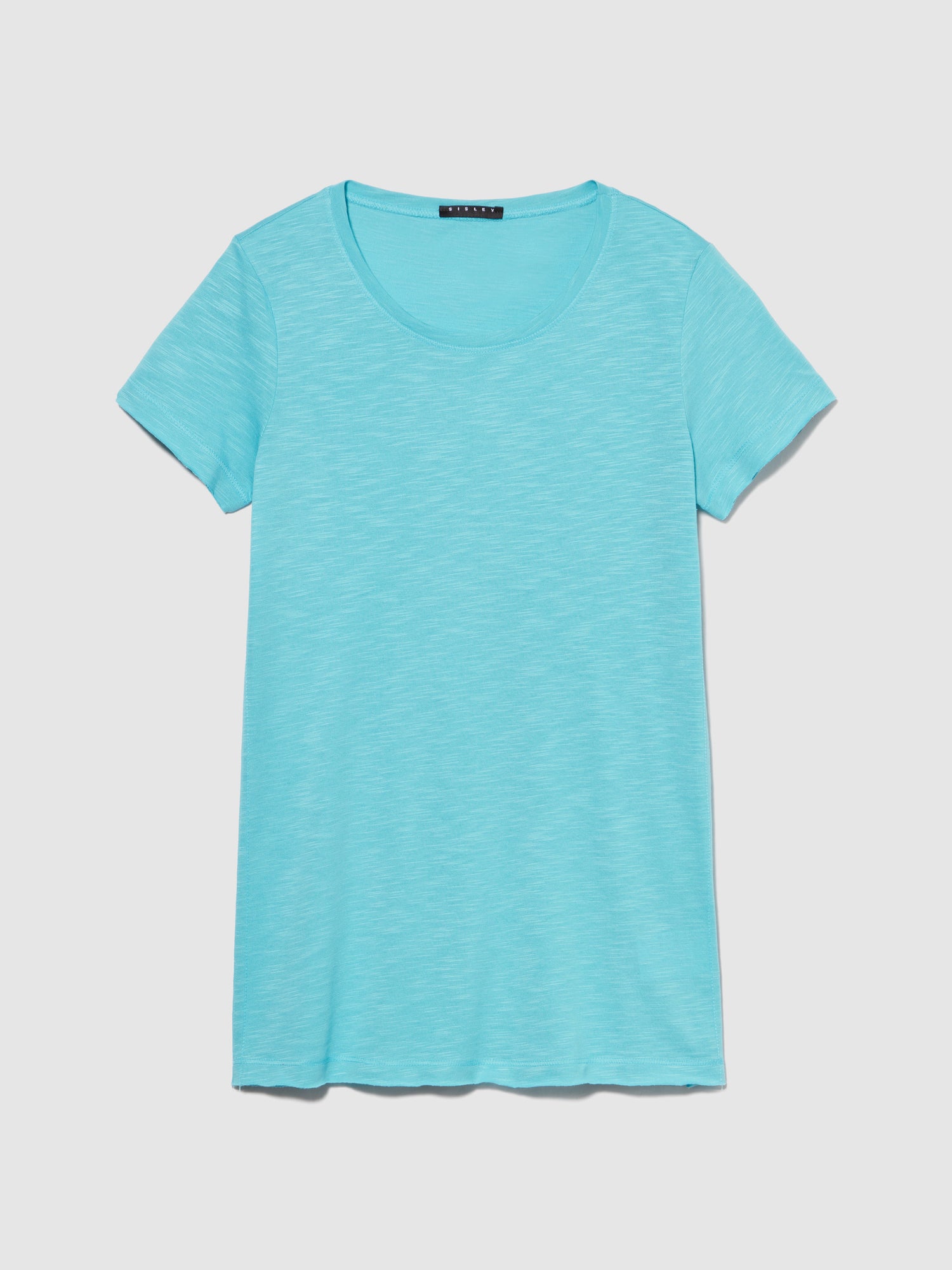 T-shirt girocollo da donna azzurro | Sisley Outlet