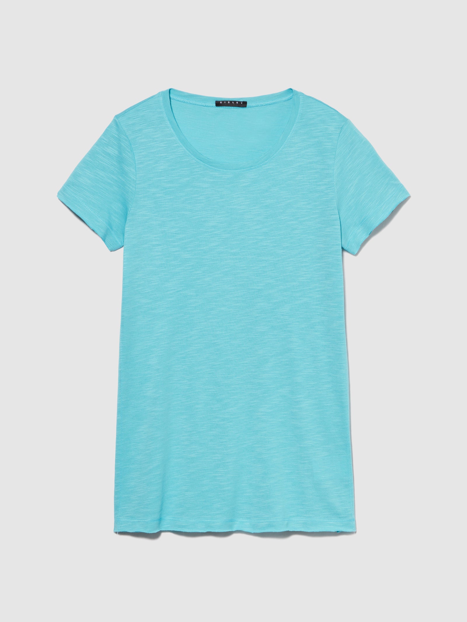 T-shirt girocollo da donna azzurro | Sisley Outlet