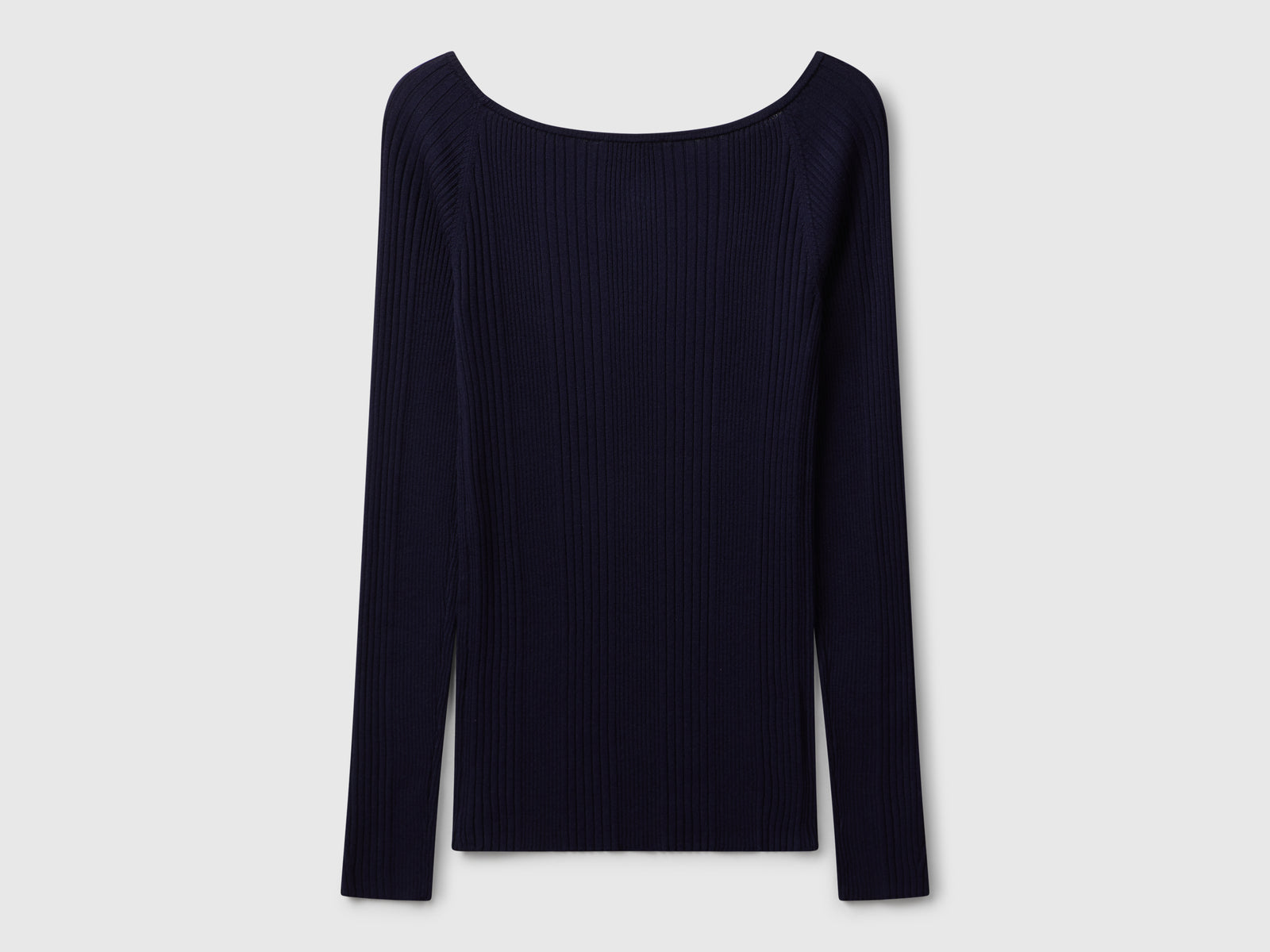 Maglia slim fit da donna blu scuro 2 | Benetton Outlet