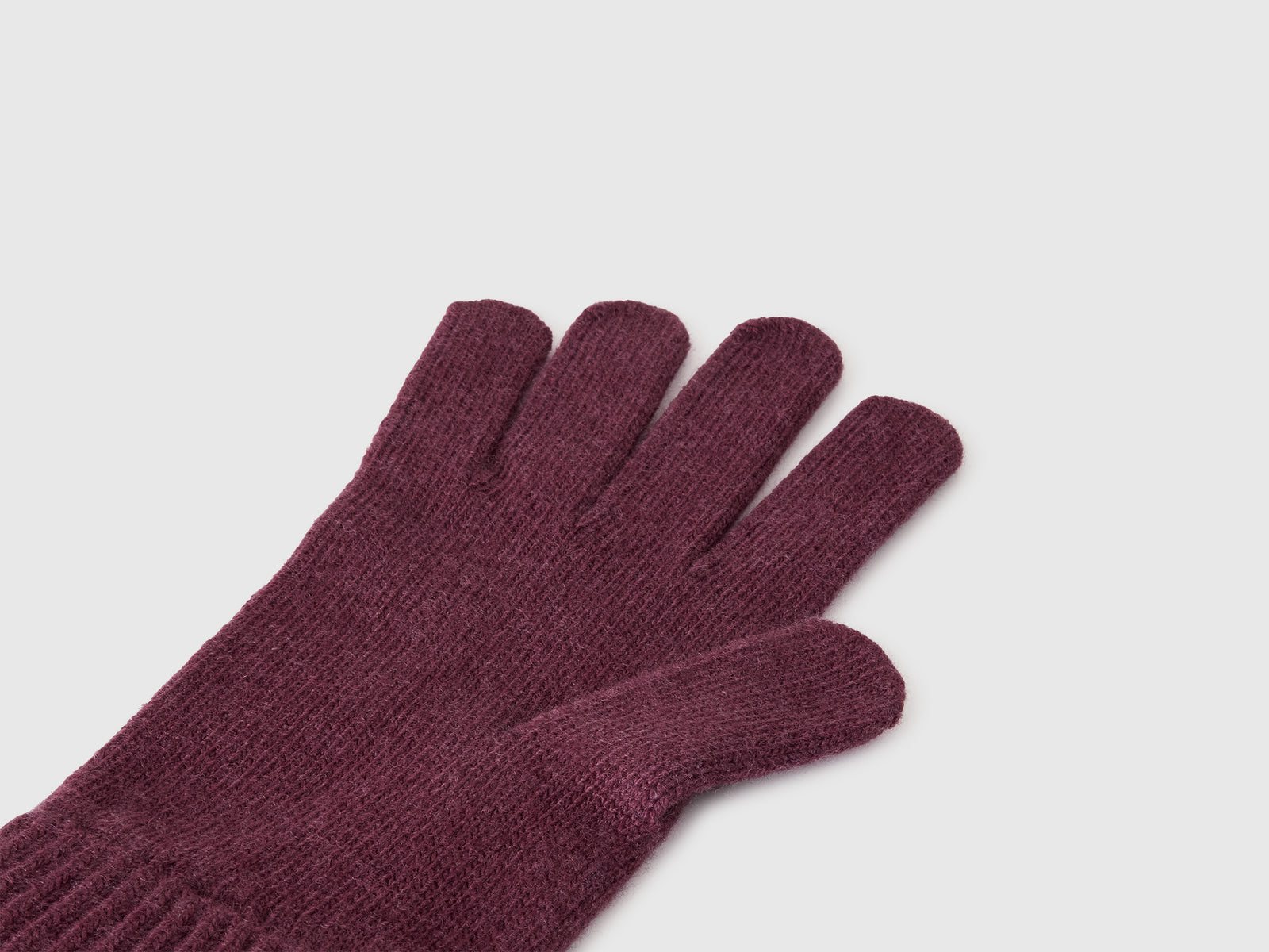 Guanti in pura lana vergine da uomo bordeaux 2 | Benetton Outlet