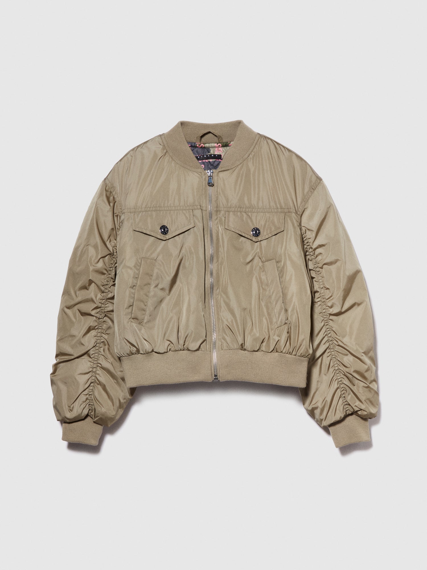 Bomber con tasche da bambina verde chiaro | Sisley young Outlet