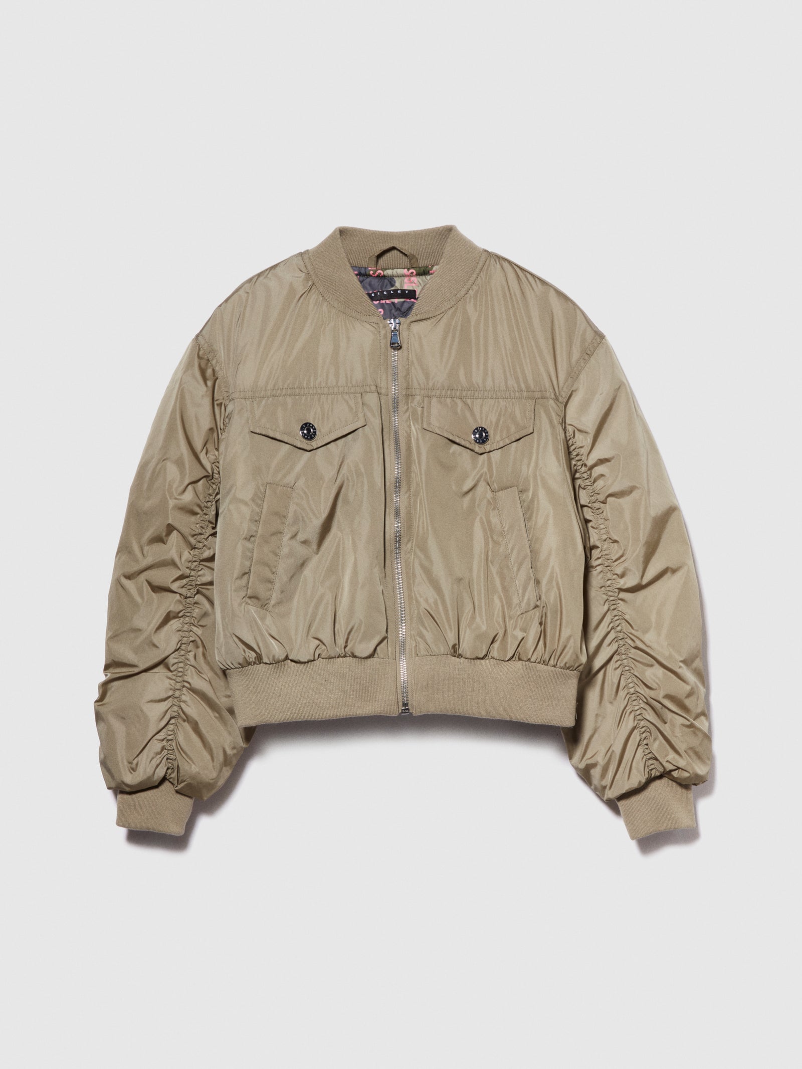 Bomber con tasche da bambina verde chiaro | Sisley young Outlet