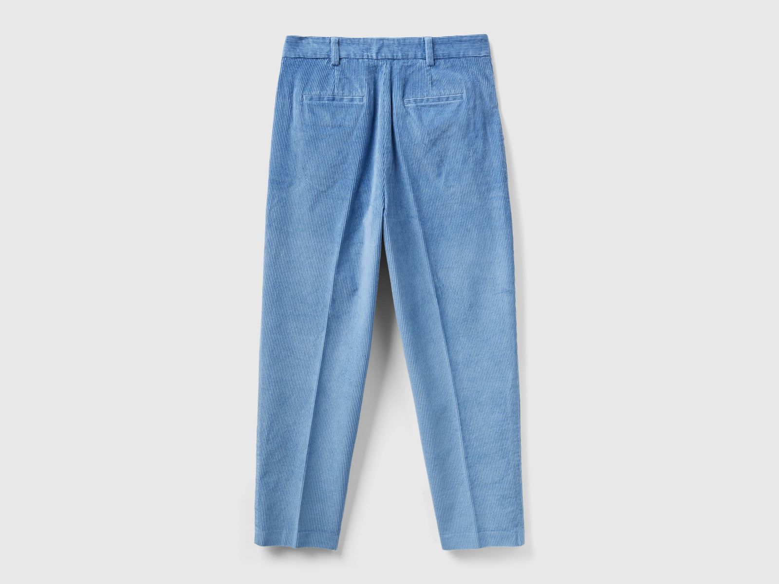 Pantaloni cropped in velluto a coste da donna celeste 2 | Benetton Outlet