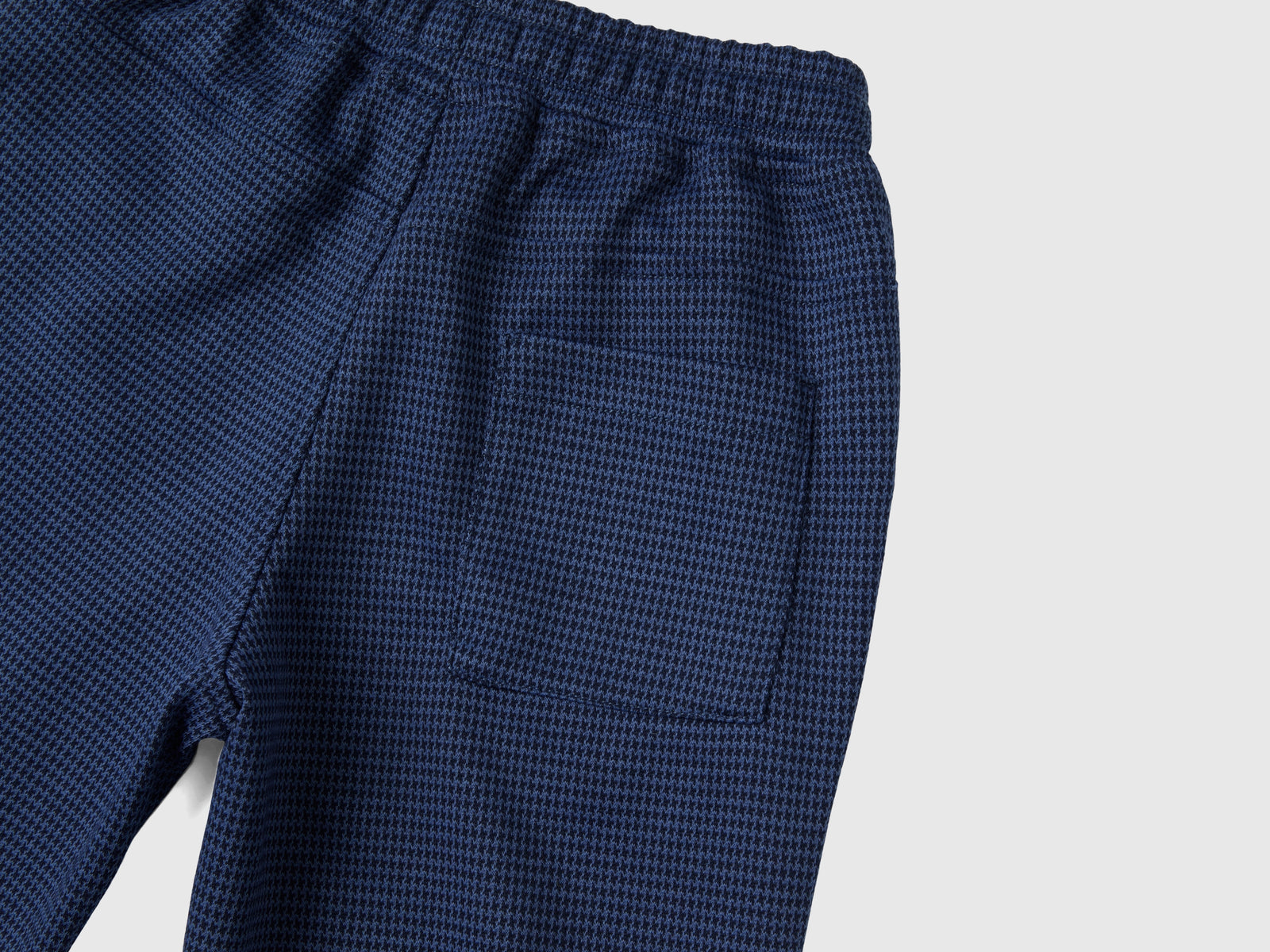 Pantaloni over fit pied de poule da bimbo blu scuro 2 | Benetton Outlet