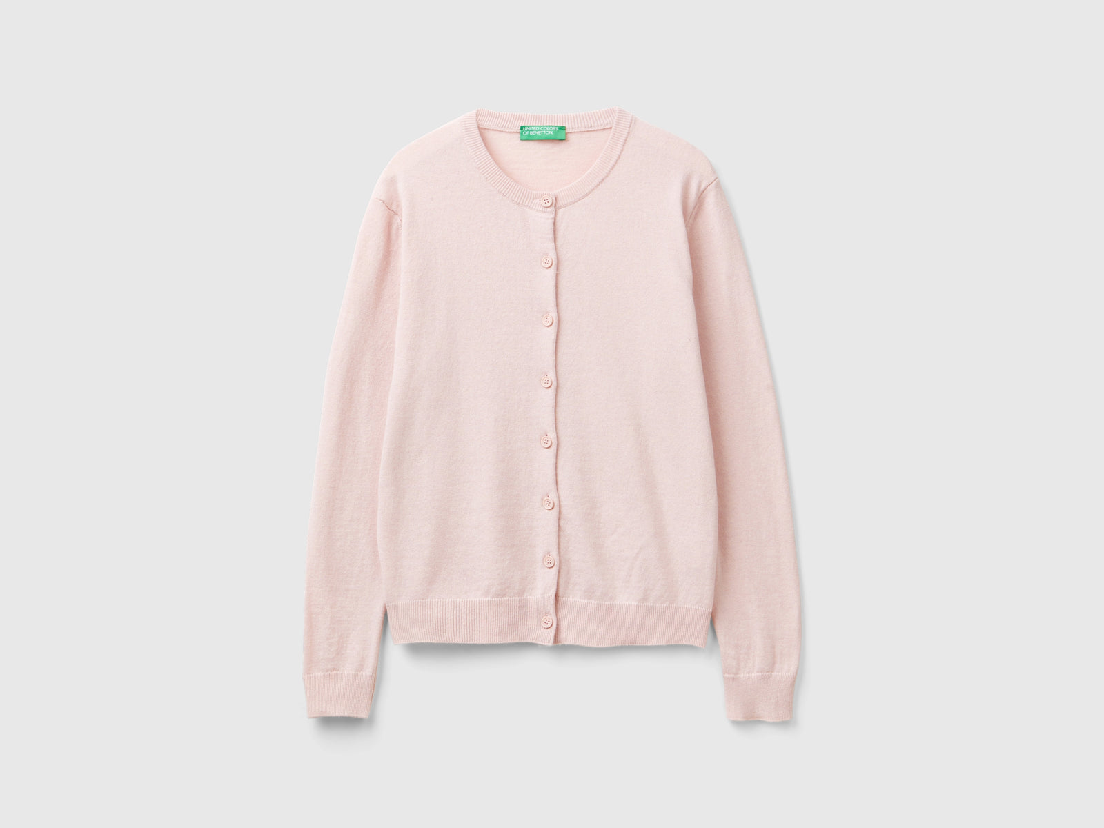 Cardigan in misto lana e cashmere da donna rosa pastello | Benetton Outlet