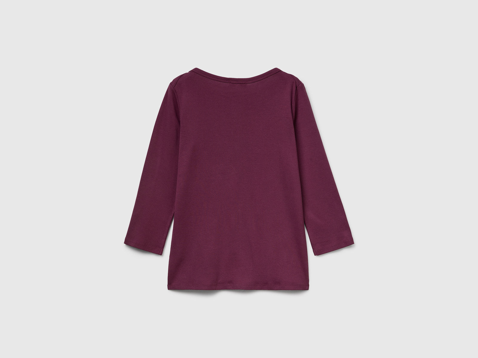 T-shirt con scollo a barchetta da donna prugna 2 | Benetton Outlet