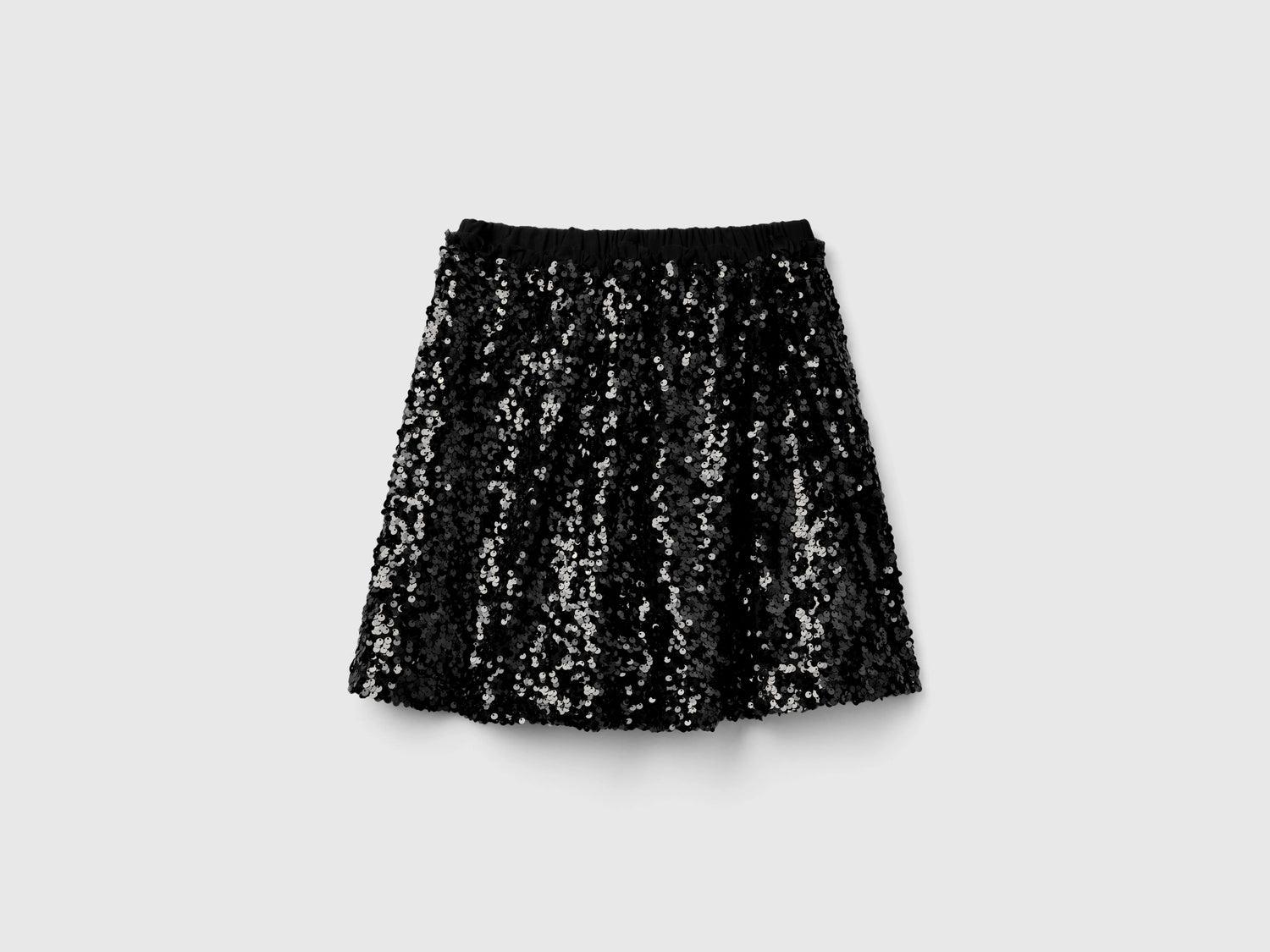 Sequined mini-skirt da bambina nero | Benetton Outlet