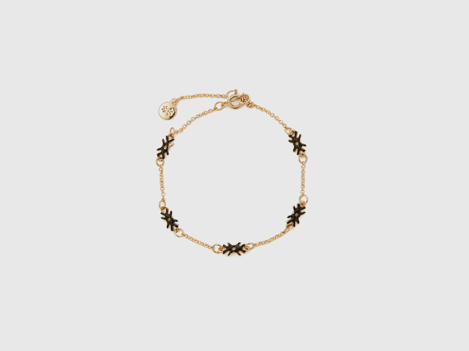 Bracciale con loghi da donna nero | Benetton Outlet